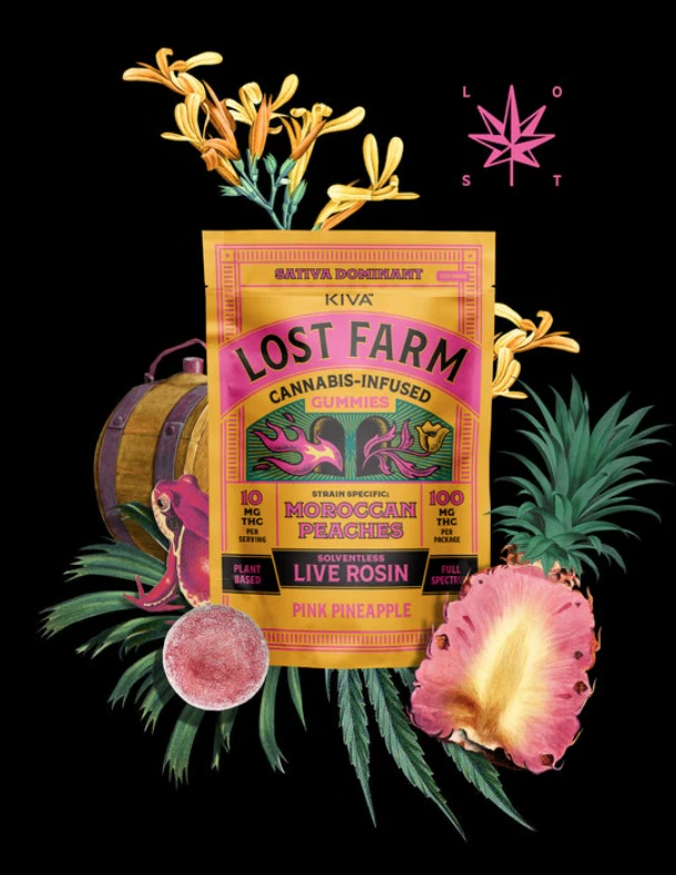 Lost Farm - Lost Farms | Pink Pineapple X Moroccan Peaches | Rosin | 100mg | 10pc Main Image