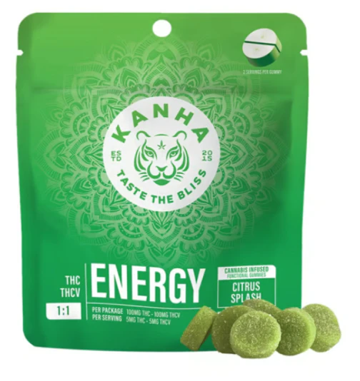 KANHA - 10pk - FX Energy Citrus Splash - 1:1 (THC:THCV) - 100mg (S) - Kanha Main Image