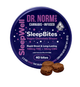 SleepBites - Rapid Onset & Long-Lasting Vegan Chocolate Brownie Bites - 100mg (40 bites) - Dr Norm's