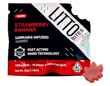 Strawberry Banana - Cannabis Infused Gummies - 100mg - Litto