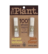 1g Super Lemon & Jack Herer (2pk - 0.5g each) - 100% Whole Resin- Vape Cartridge -1g total - The Plant