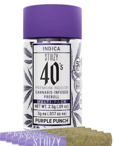 STIIIZY - Stiiizy | Purple Punch infused mini preroll 5-pack 2.5g total | 40.61% THC