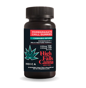 HIGH FALLS CANNA - HIGH FALLS HEMP | Pomegranate | Relax:Restore Indica | 100mg Gummies