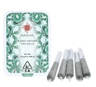 Nasha 5pk Hash Infused .5g Pre-Rolls Indica ( Egyptian Gold x GMO )