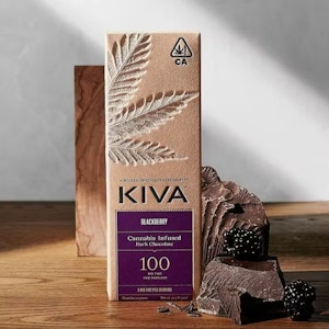 Kiva Confections - Kiva 100mg Blackberry Dark Chocolate Bar 