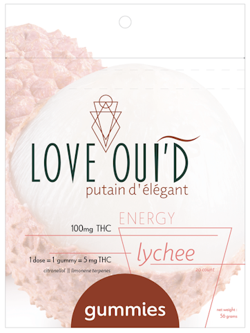 Love Oui'd - LOVE OUI'D-Gummy-Energy-Lychee-20ct