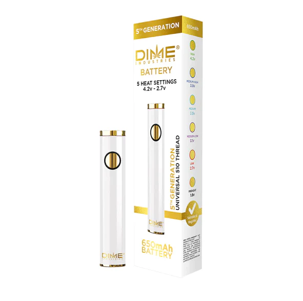 Dime Industries - DIME INDUSTRIES - Battery - 5th Generation - 510 Thread - White Main Image