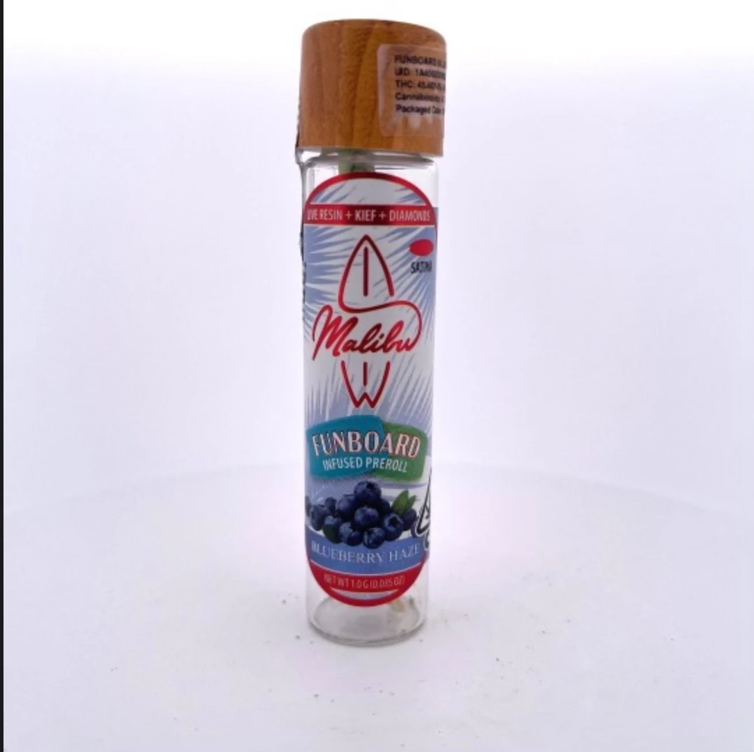 Malibu Gold - Malibu - Blueberry Haze - 1g Funboard Infused Pre-Roll Main Image