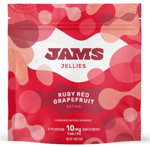 JAMS - [REC] JAMS Jellies | Ruby Red Grapefruit | Sativa | 100mg/10pk Soft Chews