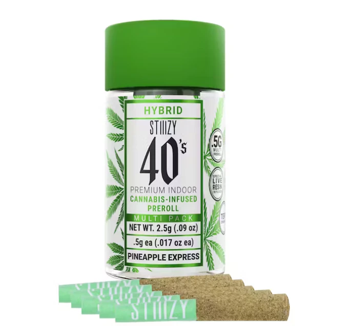 STIIIZY - Stiiizy - Pineapple Express 40's Mini Infused Preroll 5pk 2.5g Main Image
