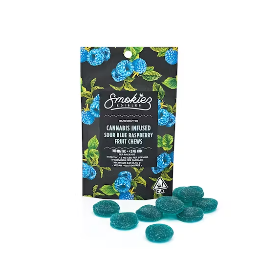 Edible - Sour Blue Raspberry - 10PK - 100MG