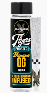 CLAYBOURNE CO. - [Claybourne Co.] Frosted Infused Preroll 2 Pack - 1g - Banana OG (I)