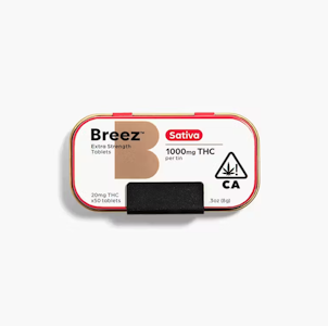 BREEZ - Breez 1000mg Sativa Tablet Tin 50ct