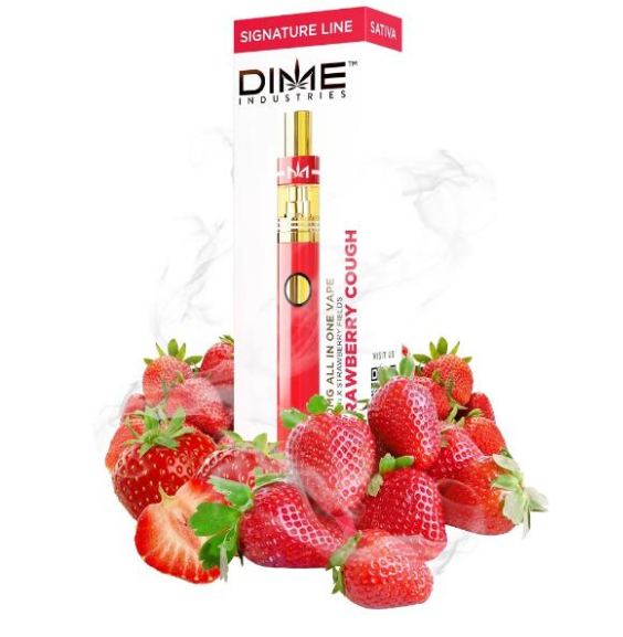 【sativa】Strawberry Cough 1ml CBD 10 VAPE POD- STRAWBERRY COUGH 1G - Dabwoods