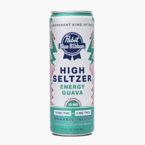 PABST BLUE RIBBON - Pabst Blue Ribbon 15mg Guava Daytime Infused Seltzer Single