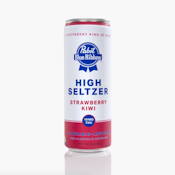 Pabst Blue Ribbon 10mg Strawberry Kiwi Infused High Seltzer