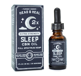 HEAD & HEAL - Head and Heal | Sleep Extra Strength CBN/CBD Oil | 1:1 600mg CBN/CBD