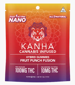 KANHA - Kanha 100mg NANO Hybrid Fruit Punch Fusion Gummies