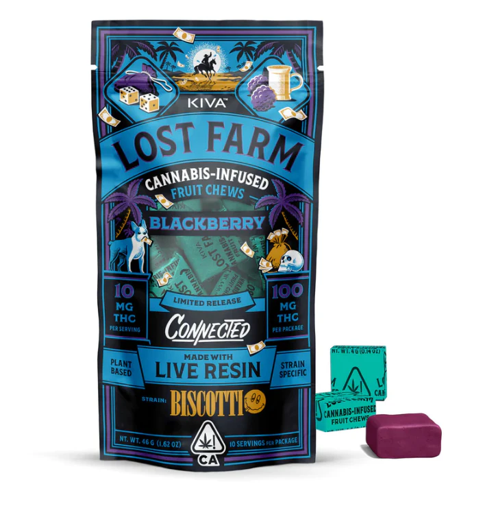 Lost Farm - Lost Farm - Blackberry x Biscotti - 100mg Live Resin Chews - 10pk Main Image