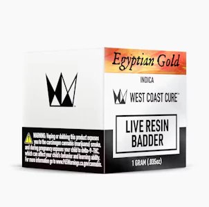 West Coast Cure - West Coast Cure - Egyptian Gold - 1g WCC Live Resin Badder