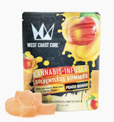 West Coast Cure Peach Mango Flavored Solventless Gummies - 10x 10mg