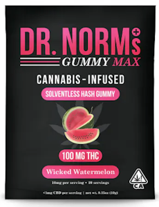 Dr. Norm's - DR. Norm's - Wicked Watermelon - 100mg Solventless Hash Gummy