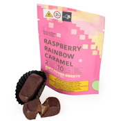 Soft Power Sweets | Edible | Chocolate Raspberry Rainbow Caramel | 2-pack | 20mg