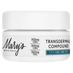 MARY'S MEDICINALS - MARY'S MEDICINALS - Topical - 1:1:1 - CBG:CBD:THC - Transdermal Compound Formula - 300MG