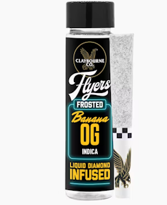 CLAYBOURNE CO. - CLAYBOURNE - Infused Prerolls - Banana OG - Frosted Flyers - 2PK - 1G