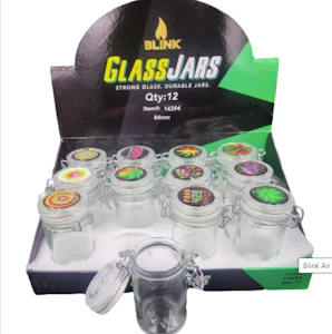 BLINK/LUVBUDS - AIR TIGHT GLASS W/ LATCH TOP STASH JAR