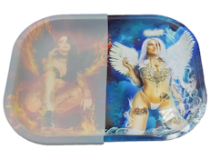 METAL ROLLING TRAY W/ SILICONE COVER