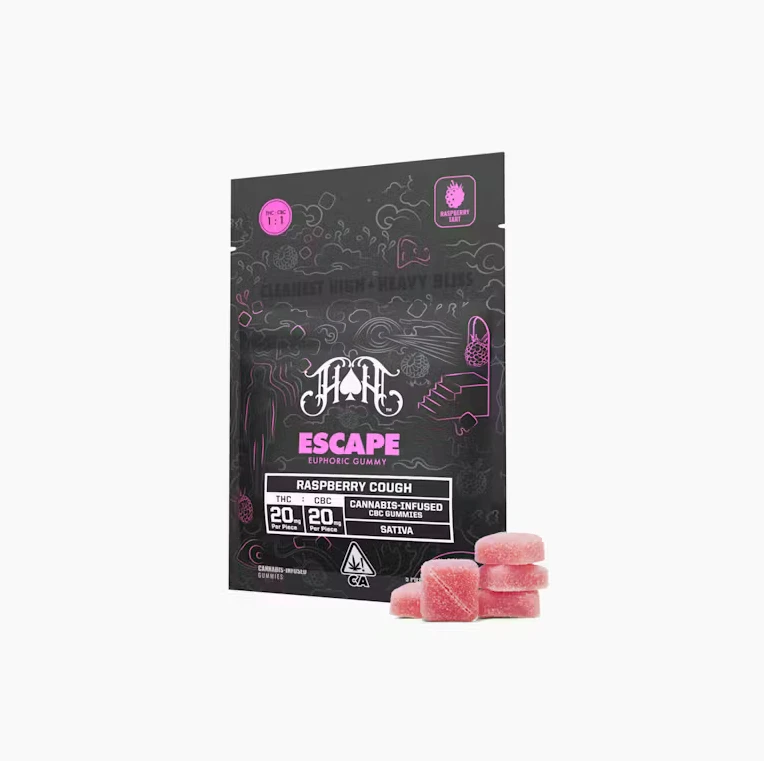 Heavy Hitters - Heavy Hitters - Raspberry Cough - 100mg THC/100mg CBC Escape Euphoric Gummies - 5pk Main Image