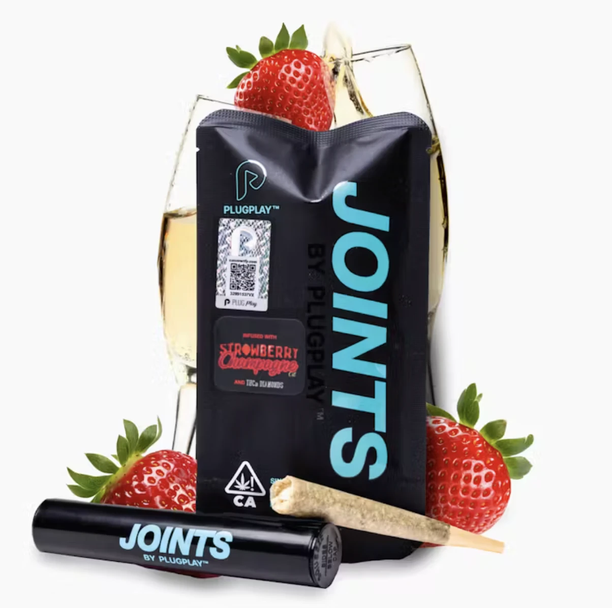 PlugPlay - Strawberry Champagne (H) | 1g Diamond Infused Preroll | PlugPlay Main Image