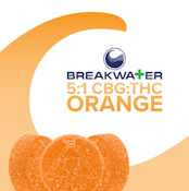 [MED] Breakwater | 5:1 CBG:THC Orange | 100mg | Soft Chews