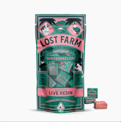 Lost Farm - Watermelon x Gelato - 100mg Live Resin Fruit Chews - 10pk