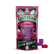 Lost Farm - Cherry Lime x GMO - 100mg Solventless Live Rosin Fruit Chews - 10pk