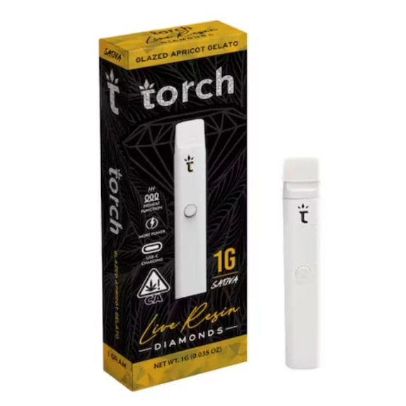 Torch - Torch - Glazed Apricot Gelato - 1g Live Resin Diamonds Disposable Main Image