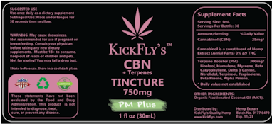 KickFly's | CBN Tincture 750mg | PM Plus