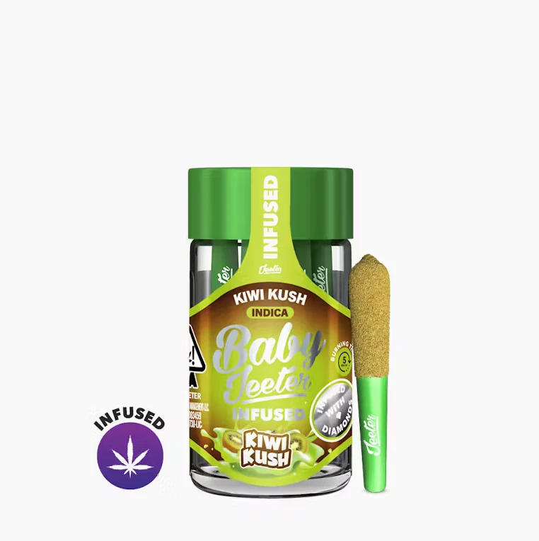 Jeeter - Jeeter - Kiwi Kush - 2.5g Infused Baby Jeeter Pre-Rolls - 5pk Main Image