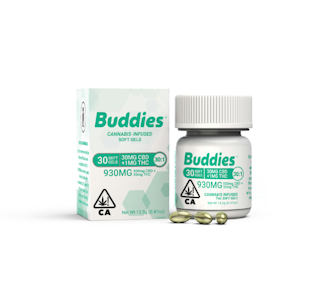 BUDDIES - BUDDIES - Capsules - 30:1 CBD:THC - Soft Gels - 30CT - 30MG