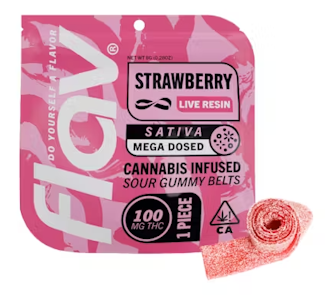 Flav - Flav - Strawberry - Macro Belts Live Resin 100mg