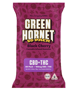 GREEN HORNETS - Black Cherry | CBD + THC 100mg | TAXES INCLUDED