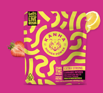 Kanha - Indica Strawberry Lemonade Belts |100mg Solventless Live Rosin | Kanha NANO