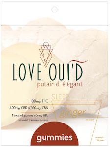 LOVE OUI'D - Love Oui'd - Sleep Ginger - 100mg - 5mg x 20ct - Edibles