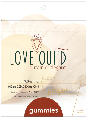 Love Oui'd - Love Oui'd - Sleep Ginger - 100mg - 5mg x 20ct - Edibles Main Image