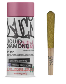 Luci - Luci - Gelato - Liquid Diamond 5 pack infused 0.5g joints - 23.21% THC - Pre-roll Main Image