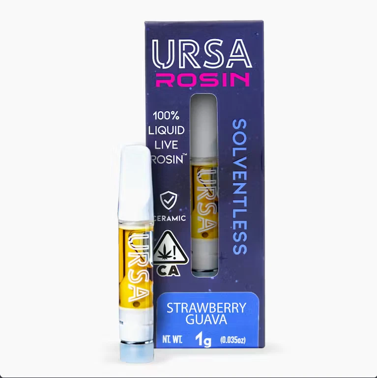 URSA - URSA - Strawberry Guava - 1g Live Rosin Vape Cart Main Image