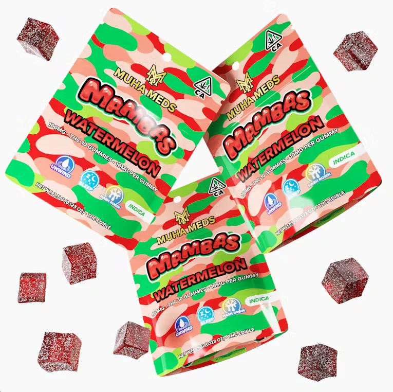 Muha Meds - Muha Meds - Watermelon - 100mg Hash Rosin Mambas Gummies - 10pk Main Image