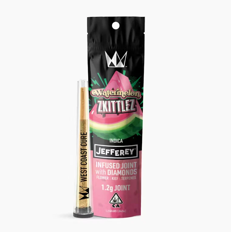 West Coast Cure - West Coast Cure - Watermelon Zkittlez - 1.2g Jefferey Infused Pre-Roll Main Image