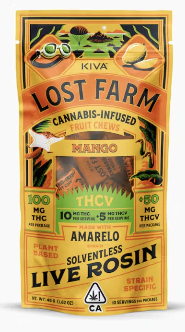 Lost Farm - Lost Farm Chews Mango Amarelo Rosin THCv 10:5 Main Image